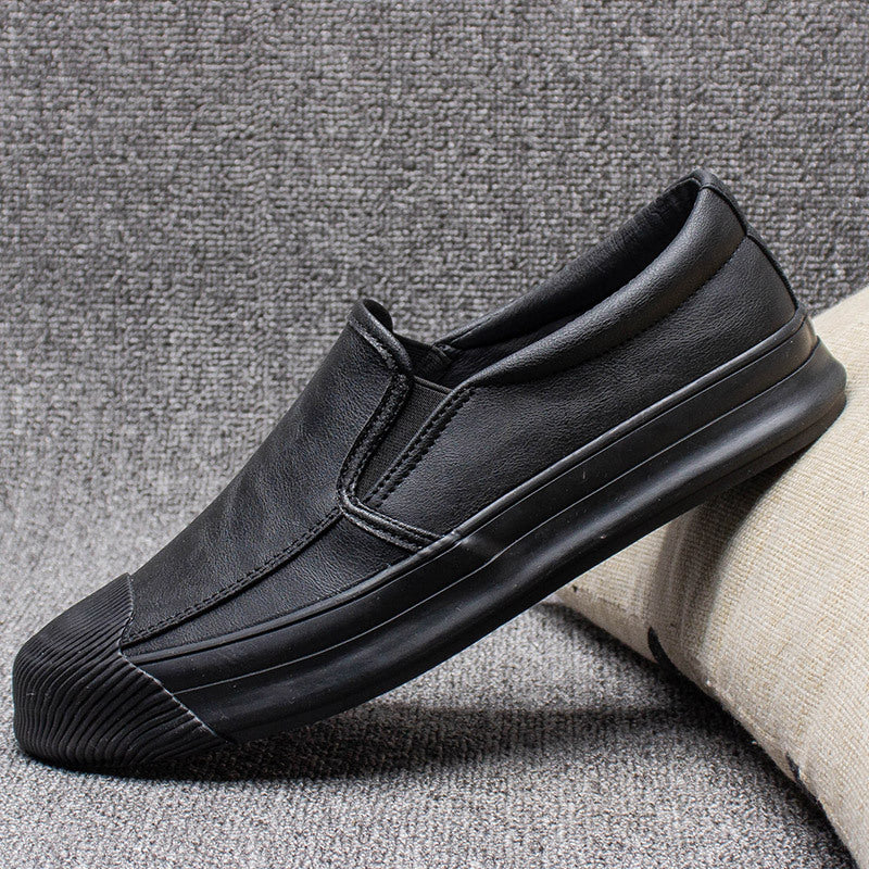 Mens Casual Leather Rubber Shoes Saor Style