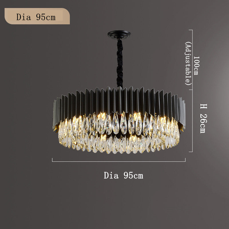 Modern Simple Black Crystal Living Room Lighting GND Products