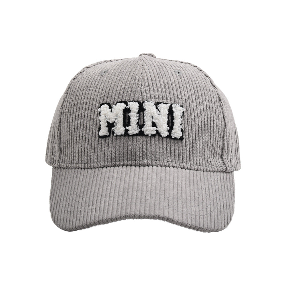 Letter MAMA Embroidered Corduroy Baseball Cap Cap Female Parent-child Style