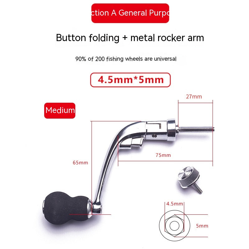 Metal Fishing Wheel Foldable Handle Rocker Arm GND Products