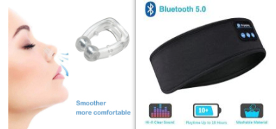 Wireless Bluetooth Sleeping Headphones Headband Thin Soft Elastic Comfortable Music Ear Phones Eye Mask For Side Sleeper Sports GND Products