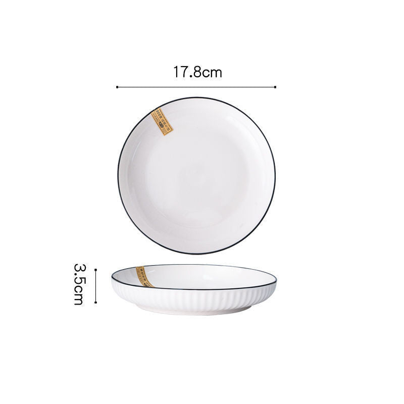 Japanese Deep Dish Nordic Creative Ceramic Tableware Saor Style