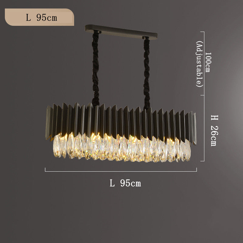 Modern Simple Black Crystal Living Room Lighting GND Products