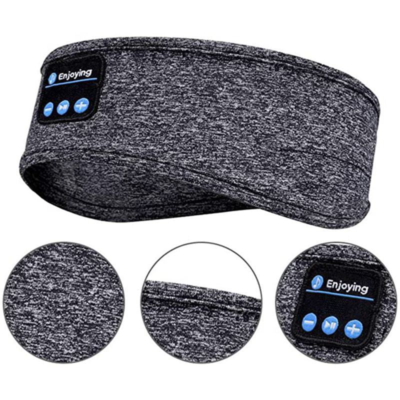 Wireless Bluetooth Sleeping Headphones Headband Thin Soft Elastic Comfortable Music Ear Phones Eye Mask For Side Sleeper Sports GND Products