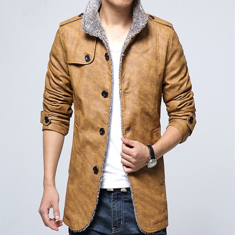 Men's casual leather jacket Saor Style
