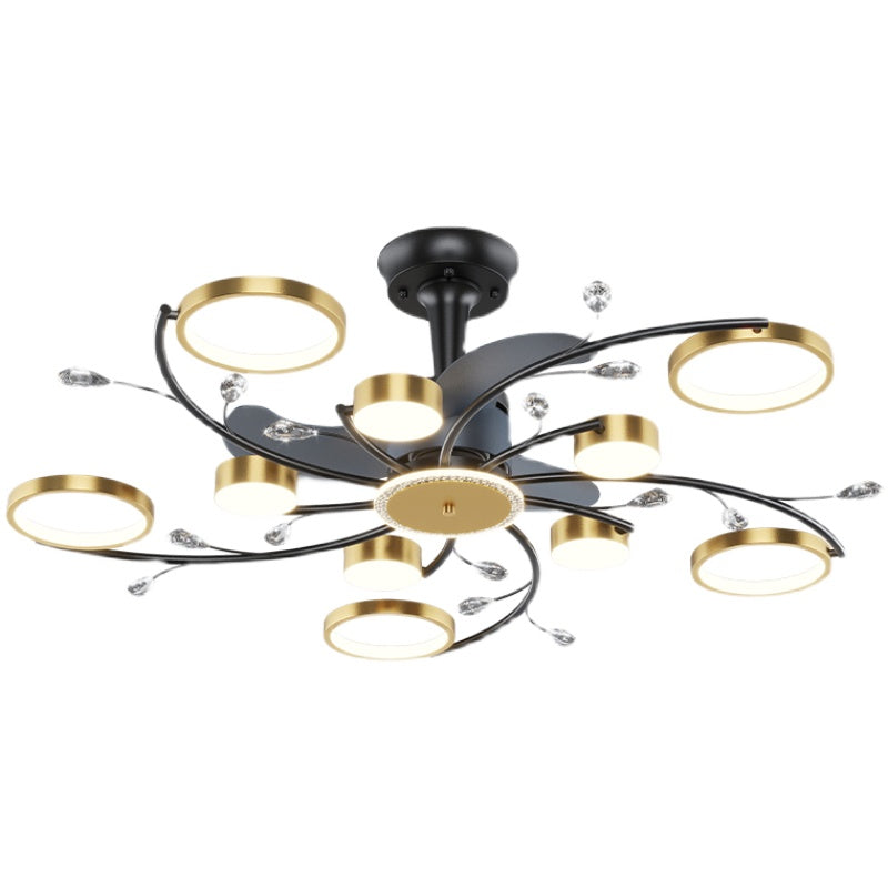 Living Room Nordic Luxury Intelligent APP Ceiling Fan Ceiling Light GND Products