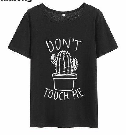 DON'T TOUGH ME Cactus T Shirt Women Casual Summer Tshirts Saor Style