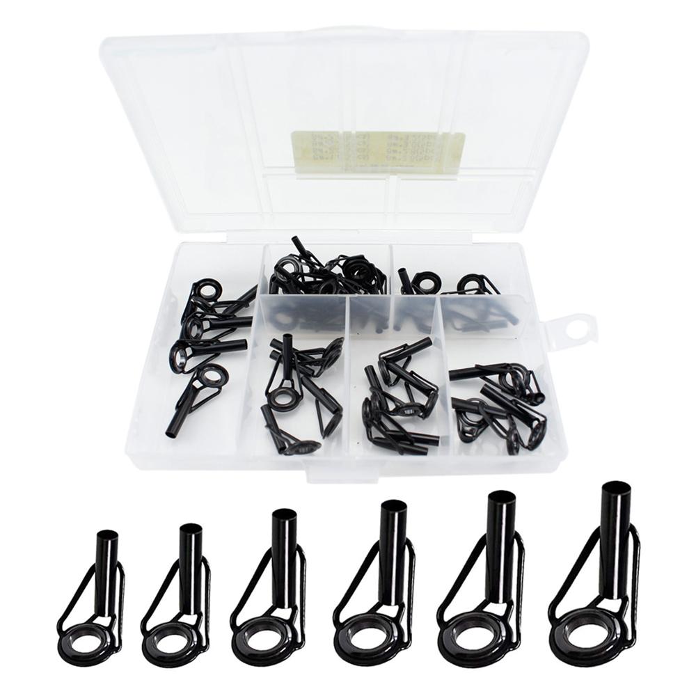 40 Pcs Fishing Rod Top Ring Guide Eye Set With Square Storage Box SP Pink Iolaus