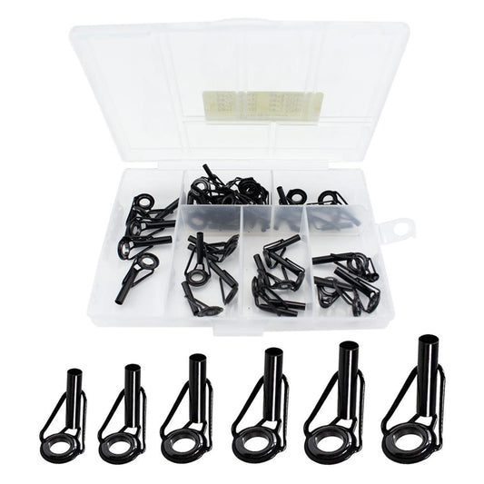 40 Pcs Fishing Rod Top Ring Guide Eye Set With Square Storage Box SP Pink Iolaus