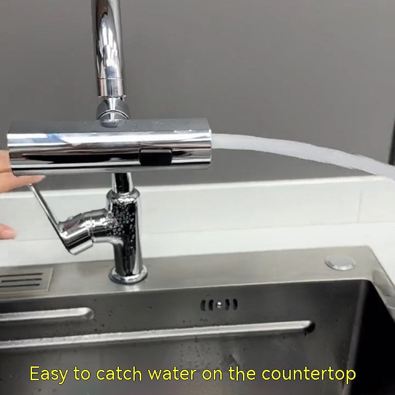 Kitchen Faucet Waterfall Outlet Splash Proof Universal Rotating Bubbler Multifunctional Water Nozzle Extension Kitchen Gadgets GND Products