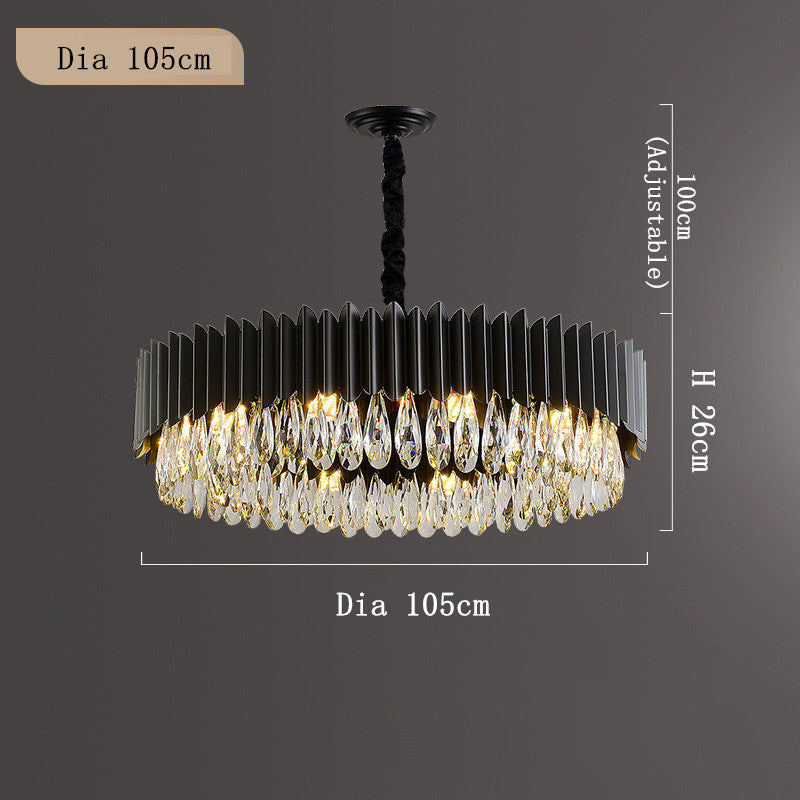 Modern Simple Black Crystal Living Room Lighting GND Products