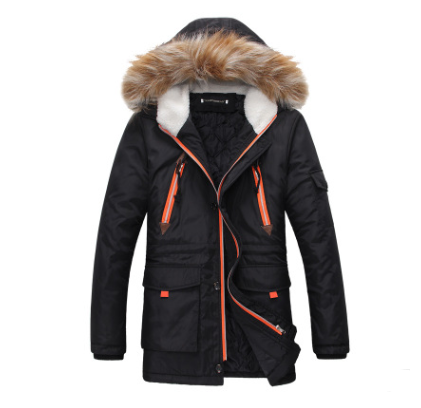 Long thick coat with super large fur collar
