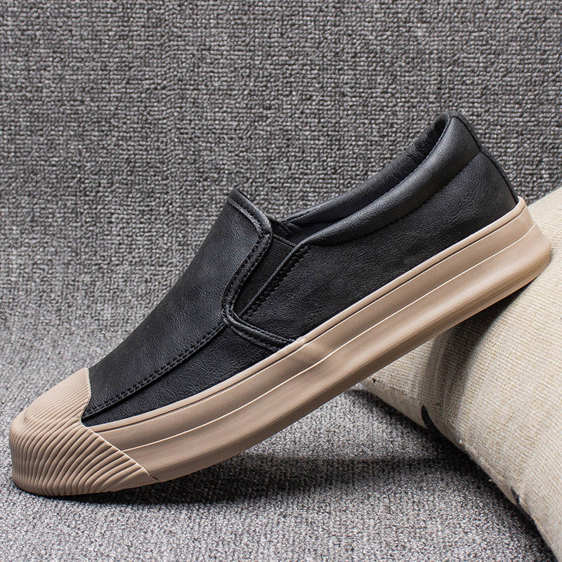 Mens Casual Leather Rubber Shoes Saor Style