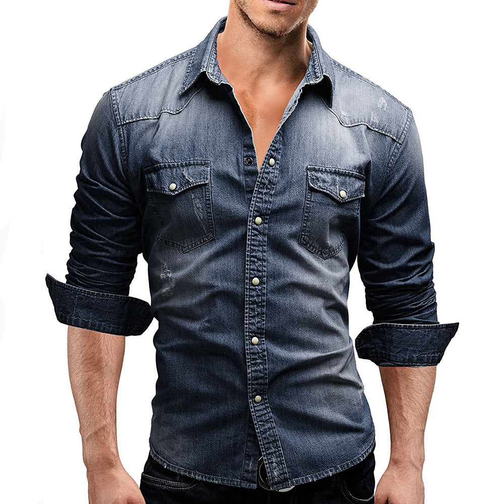 Men Shirt Brand Male Long Sleeve Shirts Casual Solid Slim Fit Saor Style