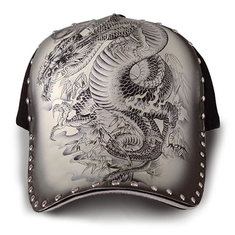Stylish Print Dragon Sun-poof Peaked Cap
