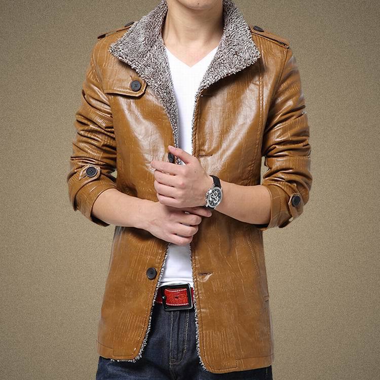 Men's casual leather jacket Saor Style