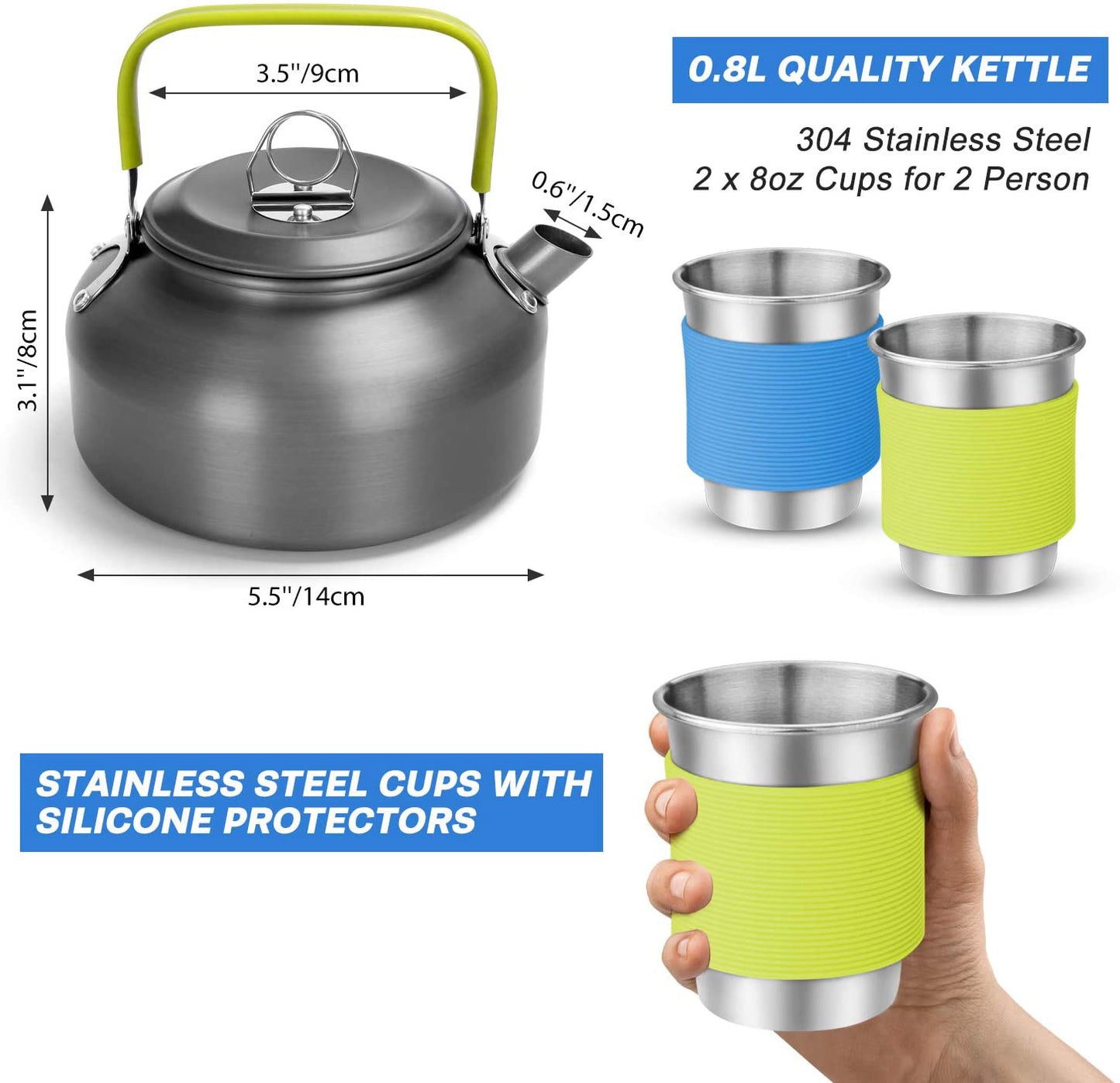 Camping Cooker Outdoor Teapot Combination Picnic Pot Set GND Products