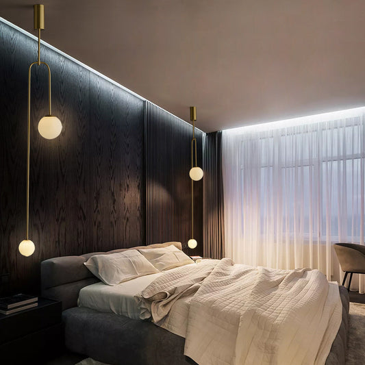 Minimalist Bedroom Bedside Chandelier Modern