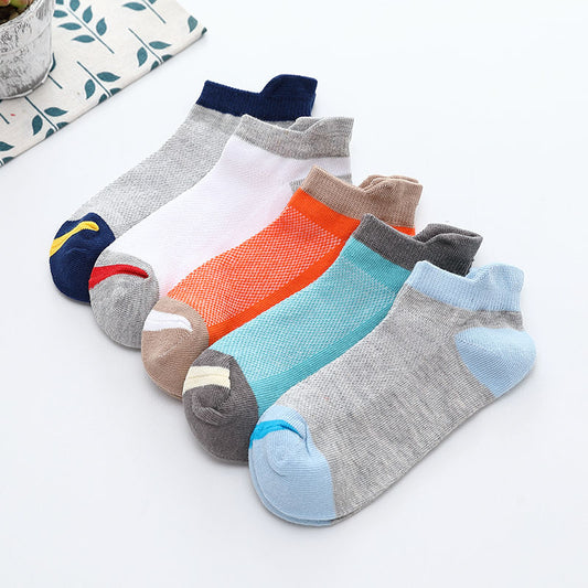 Children's Thin Socks Mesh Breathable Boys' Thin Cotton Socks Boy Socks Girls Boat Socks Saor Style