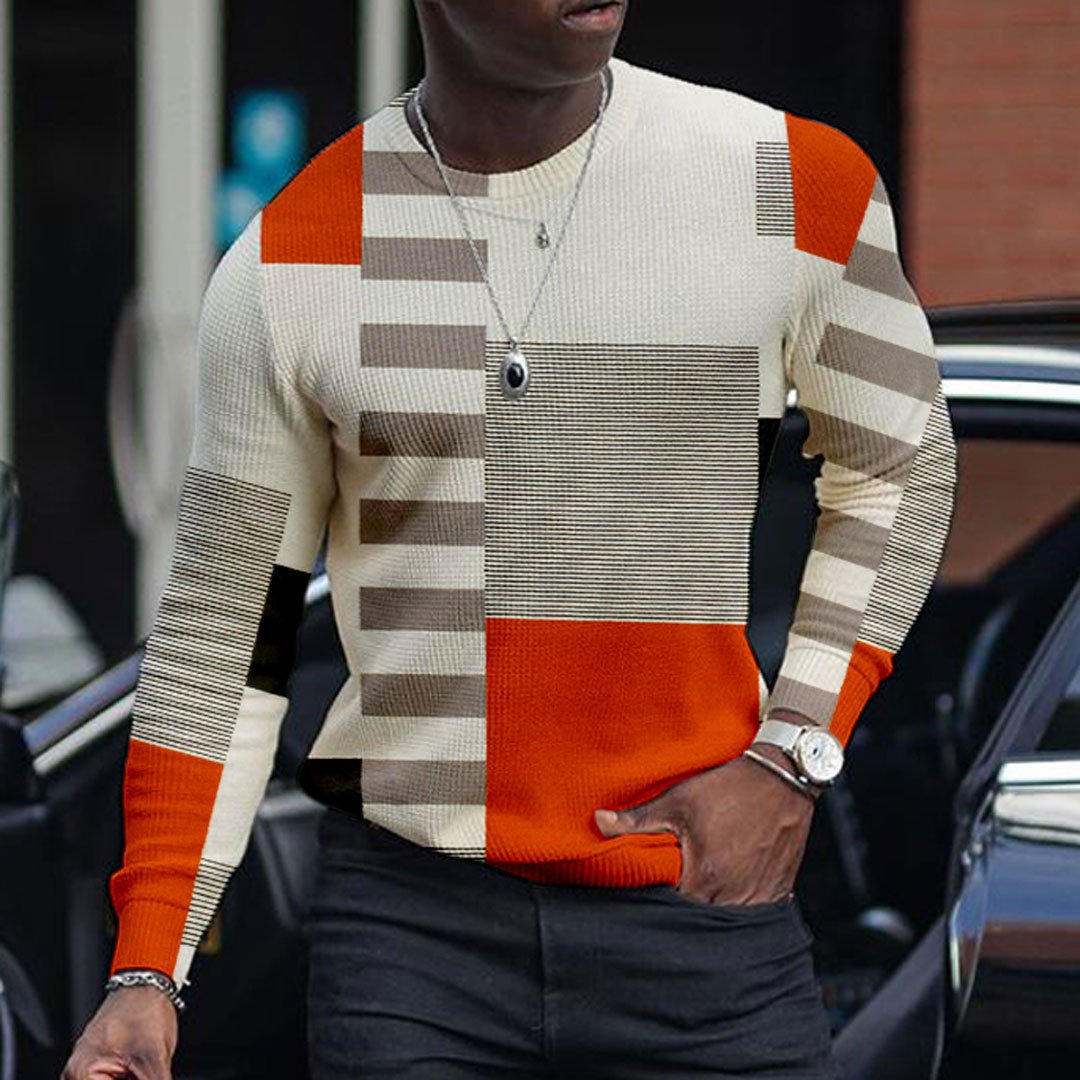 For Men 3D Pullover Casual Tops Long Sleeve T-Shirts Saor Style