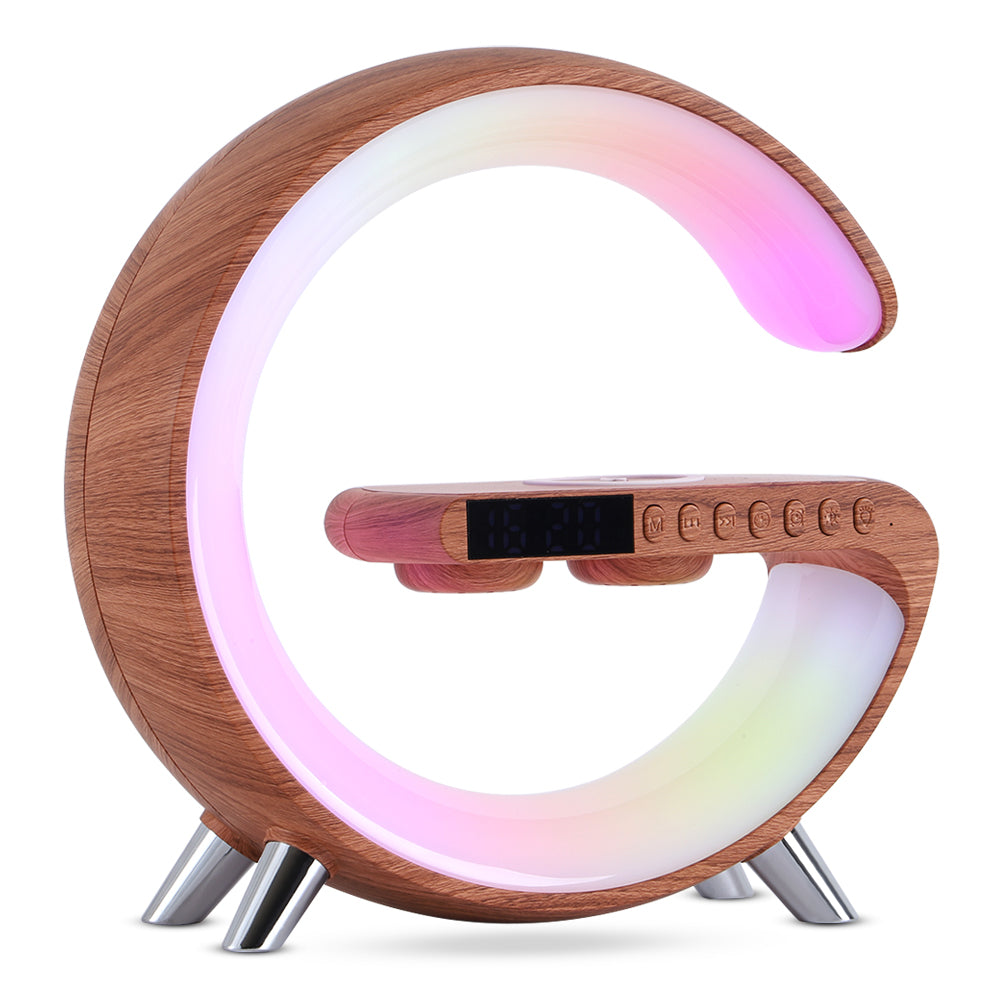 New Intelligent G Shaped LED Lamp Bluetooth Speake Wireless Charger Atmosphere Lamp App Control For Bedroom Home Decor GND Products