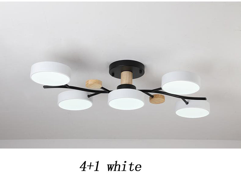 Nordic Simple Log Macaron Living Room LED Ceiling Light GND Products