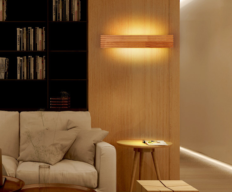 Mirror Headlight Solid Wood Bathroom