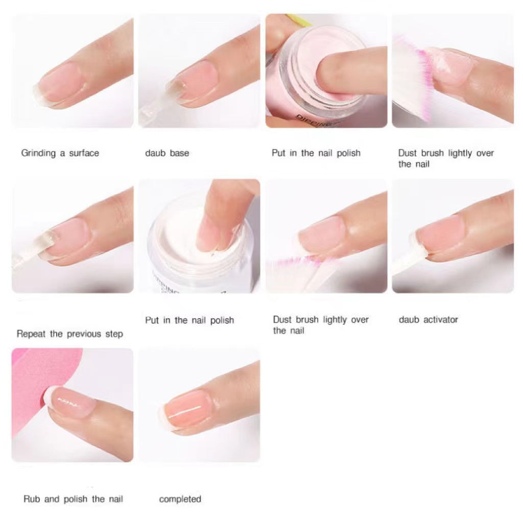 Nail Art Infiltrating Powder Tool Set Base Rubber Sealing Desiccant GND Products