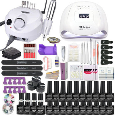 Nail Art Tool Set Nail Polish Glue Phototherapy Lamp GND Products