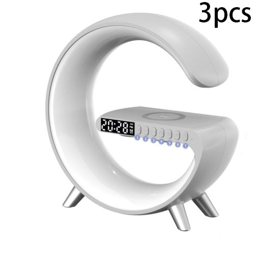 New Intelligent G Shaped LED Lamp Bluetooth Speake Wireless Charger Atmosphere Lamp App Control For Bedroom Home Decor GND Products