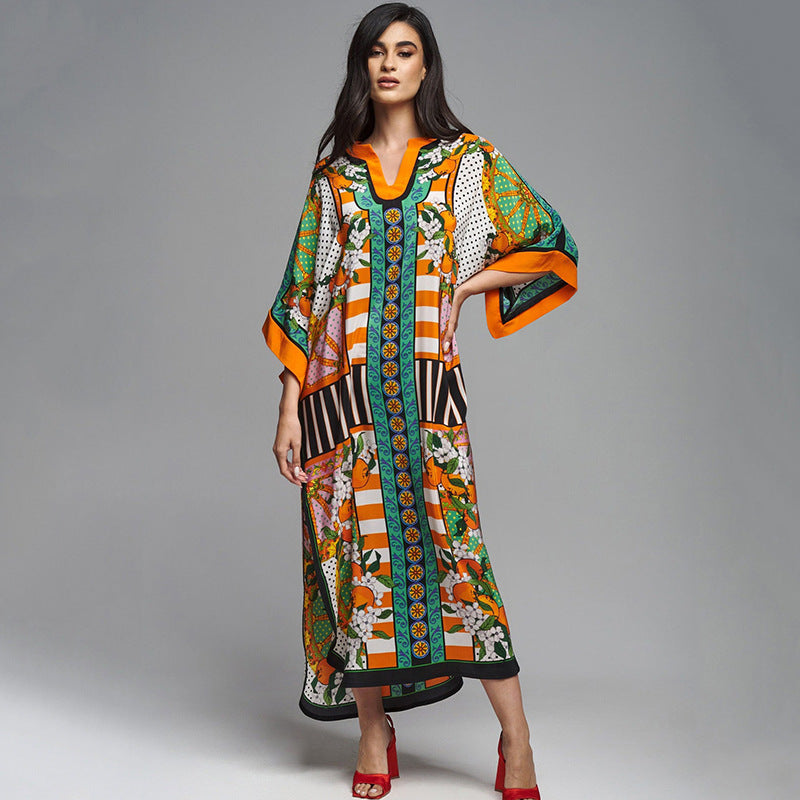 Women's New Polyester Beach Dress Saor Style