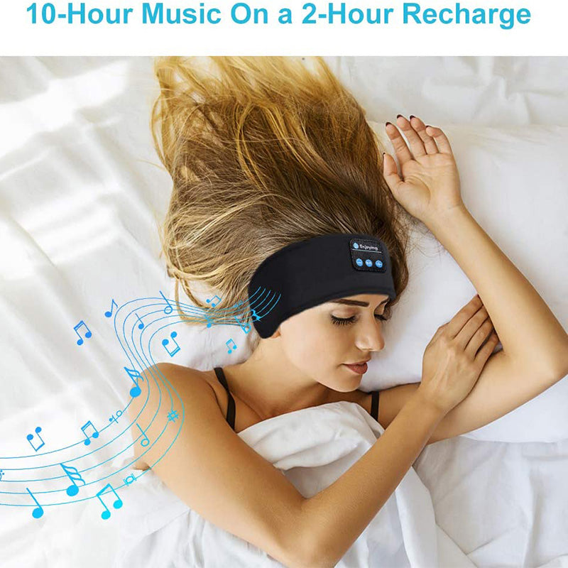 Wireless Bluetooth Sleeping Headphones Headband Thin Soft Elastic Comfortable Music Ear Phones Eye Mask For Side Sleeper Sports GND Products