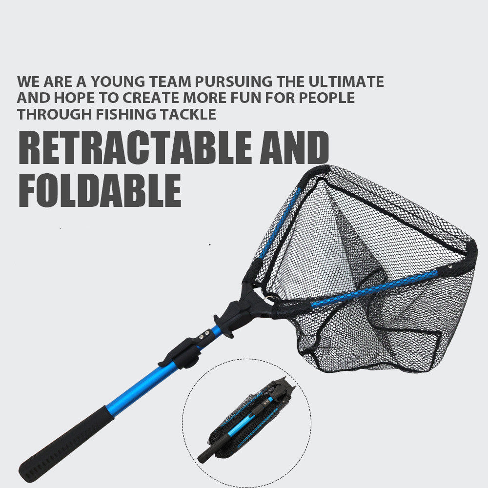 Aluminum Alloy Retractable Triangle Folding Hand Net Lure Fishing Net GND Products