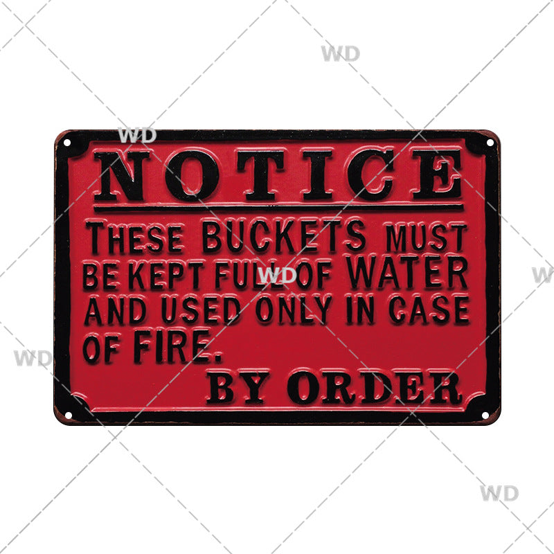 Warning Poster Danger Vintage Tin Signs Beware Of Animal Saor Style
