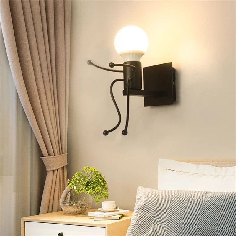 Modern Creative LED Wall Lamps Bedroom Bedside Lamp Nordic Iron Corridor Stairs Bar Restaurant Wall Light Child Room Decoration GND Products