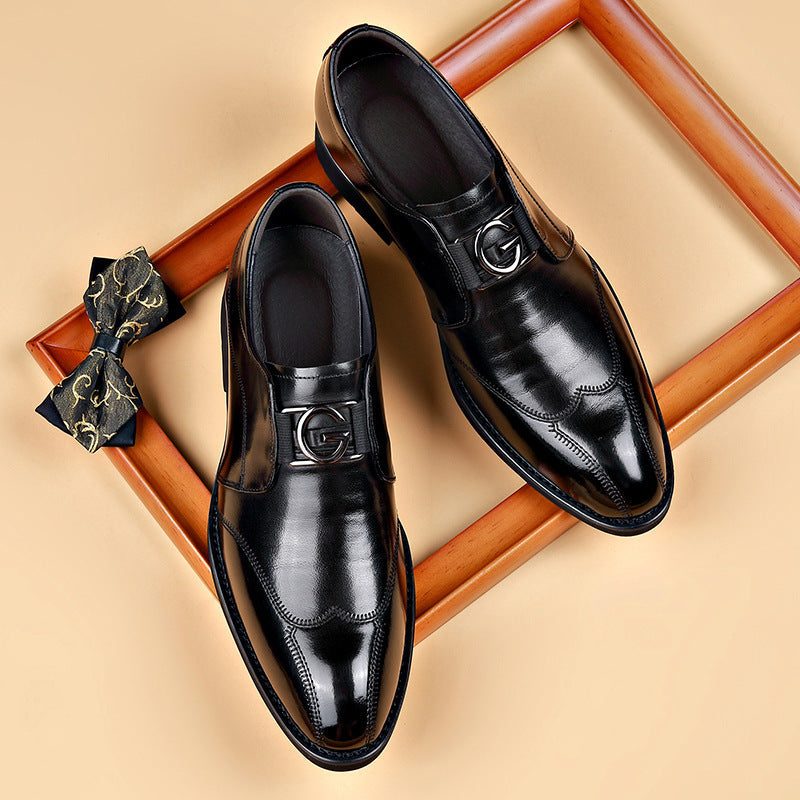 Mens Fashionable And Versatile Casual Business Leather Shoes Saor Style