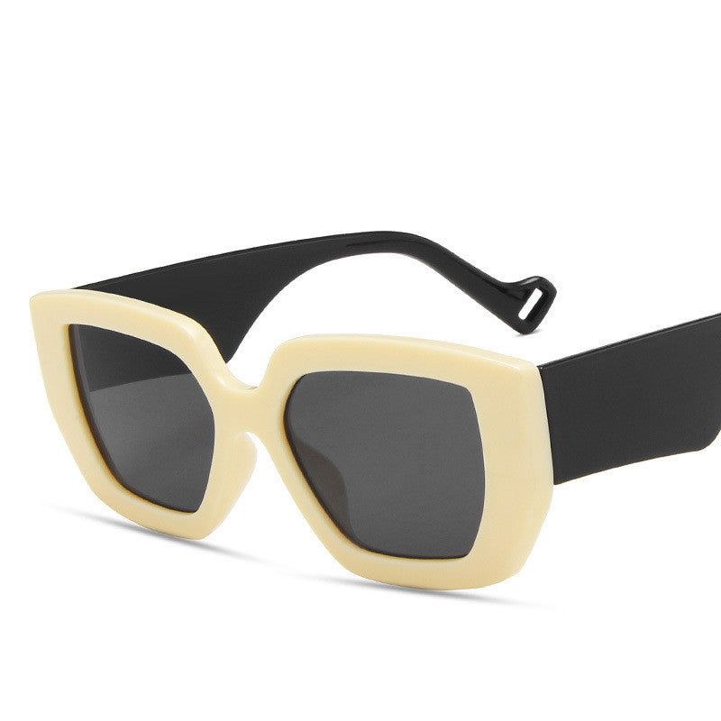 Side Sunglasses Personality Polygon Contrast Sunglasses Retro Sunglasses Saor Style