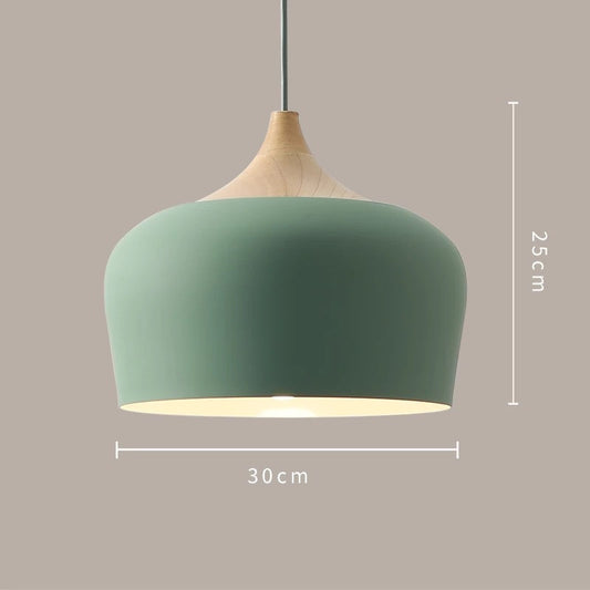 Wood & aluminum chandelier