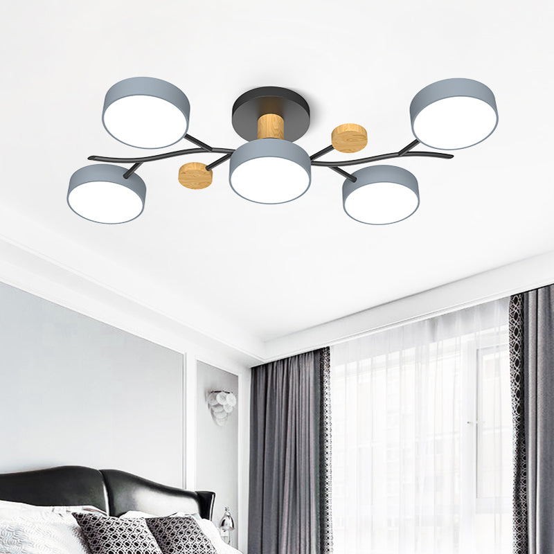 Nordic Simple Log Macaron Living Room LED Ceiling Light GND Products