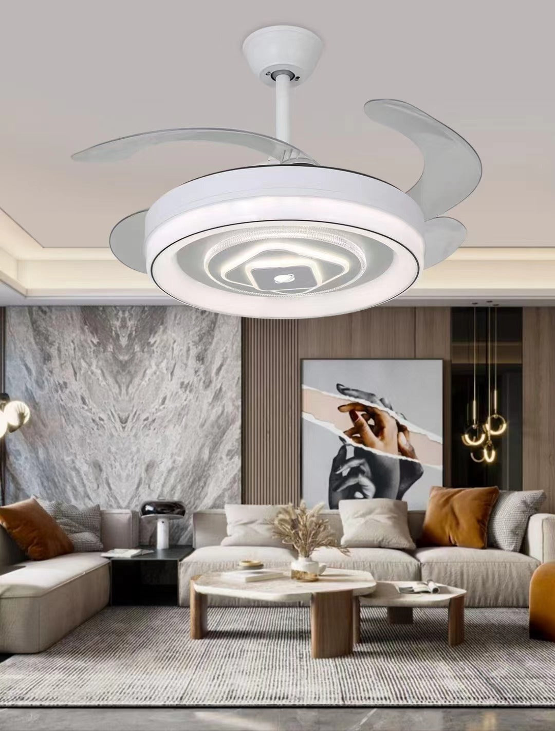 Nordic Ceiling Simple Household Invisible Fan Light GND Products