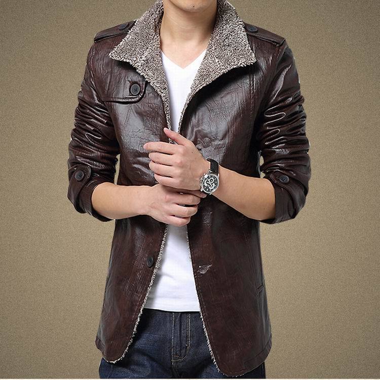 Men's casual leather jacket Saor Style