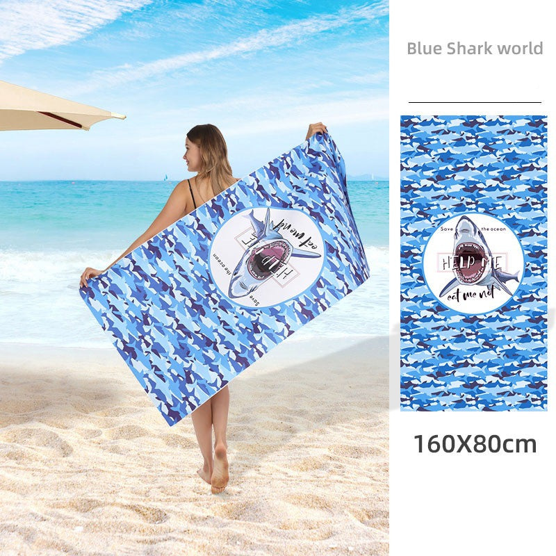 Double Sided Fleece Printed Beach Towel Microfiber Beach Towel Saor Style