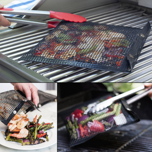 Reusable BBQ Grill Mesh Bag Non-stick Barbecue Baking Isolation Pad Outdoor Picnic Camping BBQ Kitchen Tools GND Products
