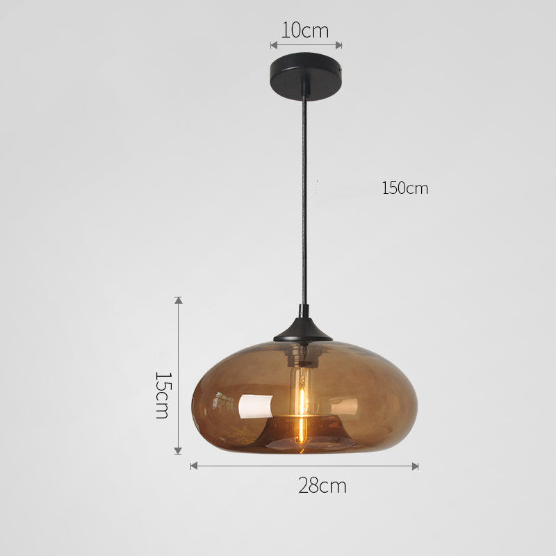 Modern Loft Pendant Lamp Glass Hanging Light Fixture