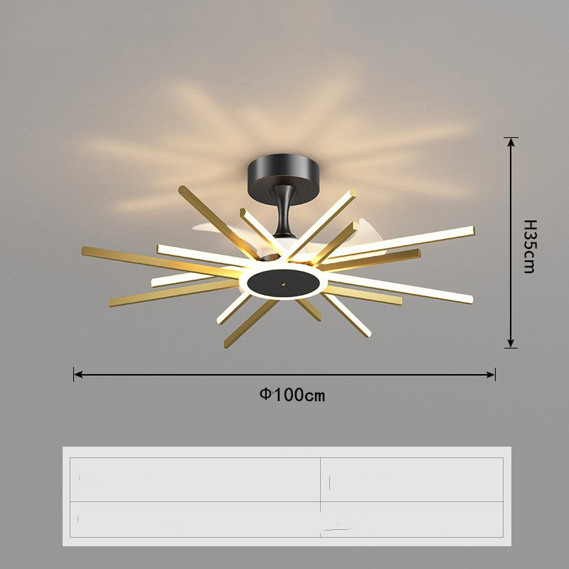 Nordic Light Luxury Living Room Fan Lamp Simple New Style GND Products