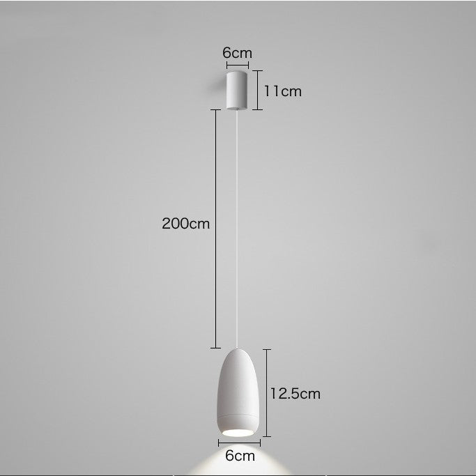 Net Celebrity Small Chandelier Led Creative Bullet Head Bedside Hanging Wire Lamp GND Products