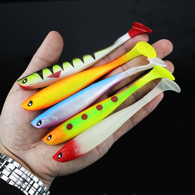 Grooved Back Rainbow Fish PVC Material Fake Fishing Bait GND Products