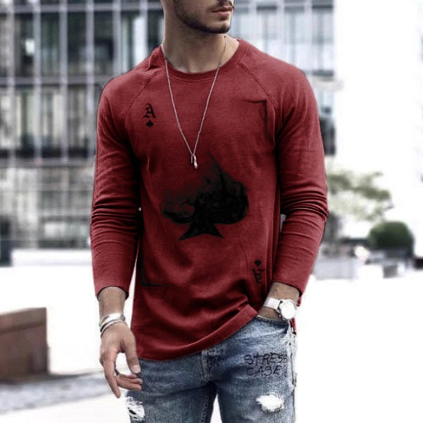 Men's Spring Long-Sleeve Loose Autumn T-Shirts Saor Style