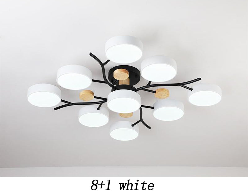 Nordic Simple Log Macaron Living Room LED Ceiling Light GND Products