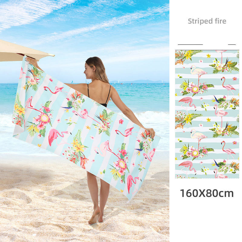 Double Sided Fleece Printed Beach Towel Microfiber Beach Towel Saor Style